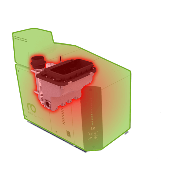 Robatech Vision melter, insulation for maximum energy efficiency