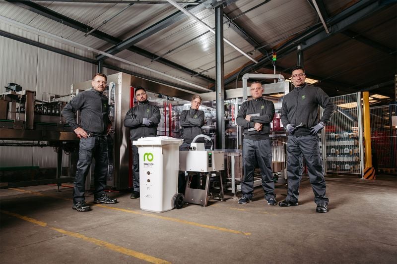 Five self-confident people in working clothes, ready for their service mission 