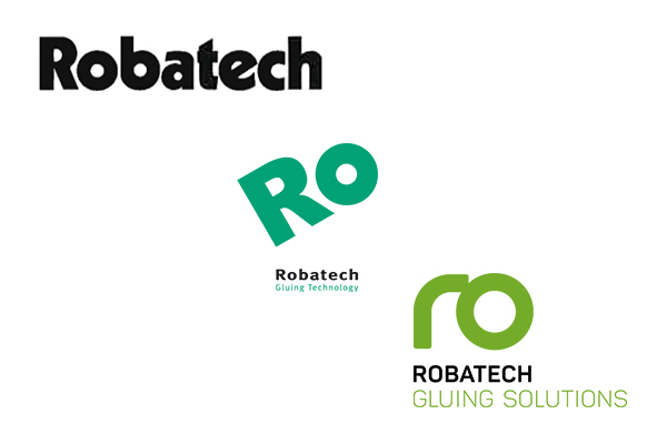 Changes to the Robatech logo from 1975 to 2025