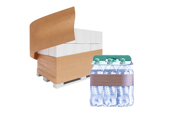 Die Papierumwicklung ist eine recyclingfähige Verpackungsform, die den Einsatz von Plastikfolie ersetzt.