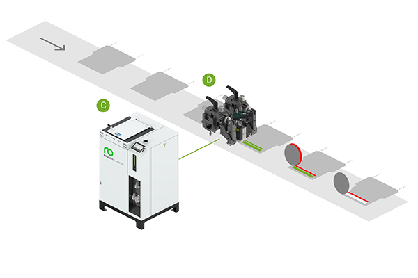 Adhesive application system for tear strip and silicone release liner