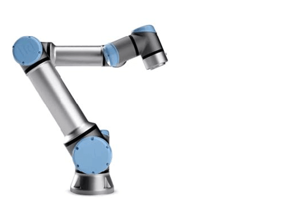 Cobot UR16e firmy Universal Robots z danymi dotyczącymi ładowności i promienia