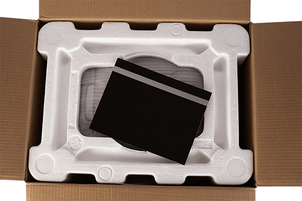 Dimensiones interiores de la caja plegable de cartón ondulado correctas con PerfectFold para inserciones de ajuste preciso